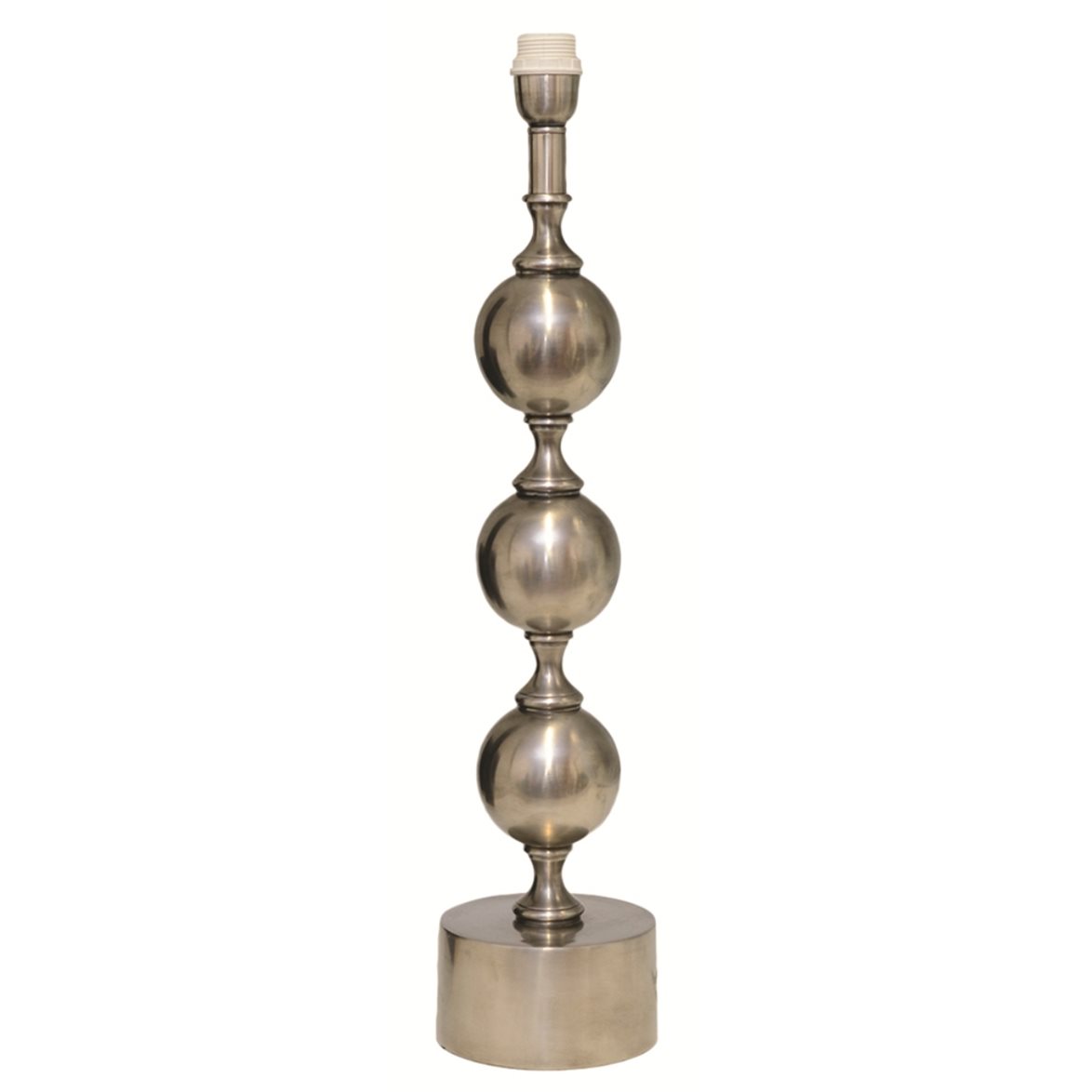Hallbergs Belysning Charlotta Lampfot H&ouml;g Antik silver 14,5cm