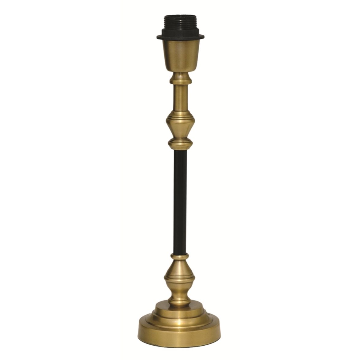 Hallbergs Belysning Nelly Lampfot L&aring;g Svart/antik m&auml;ssing 10cm