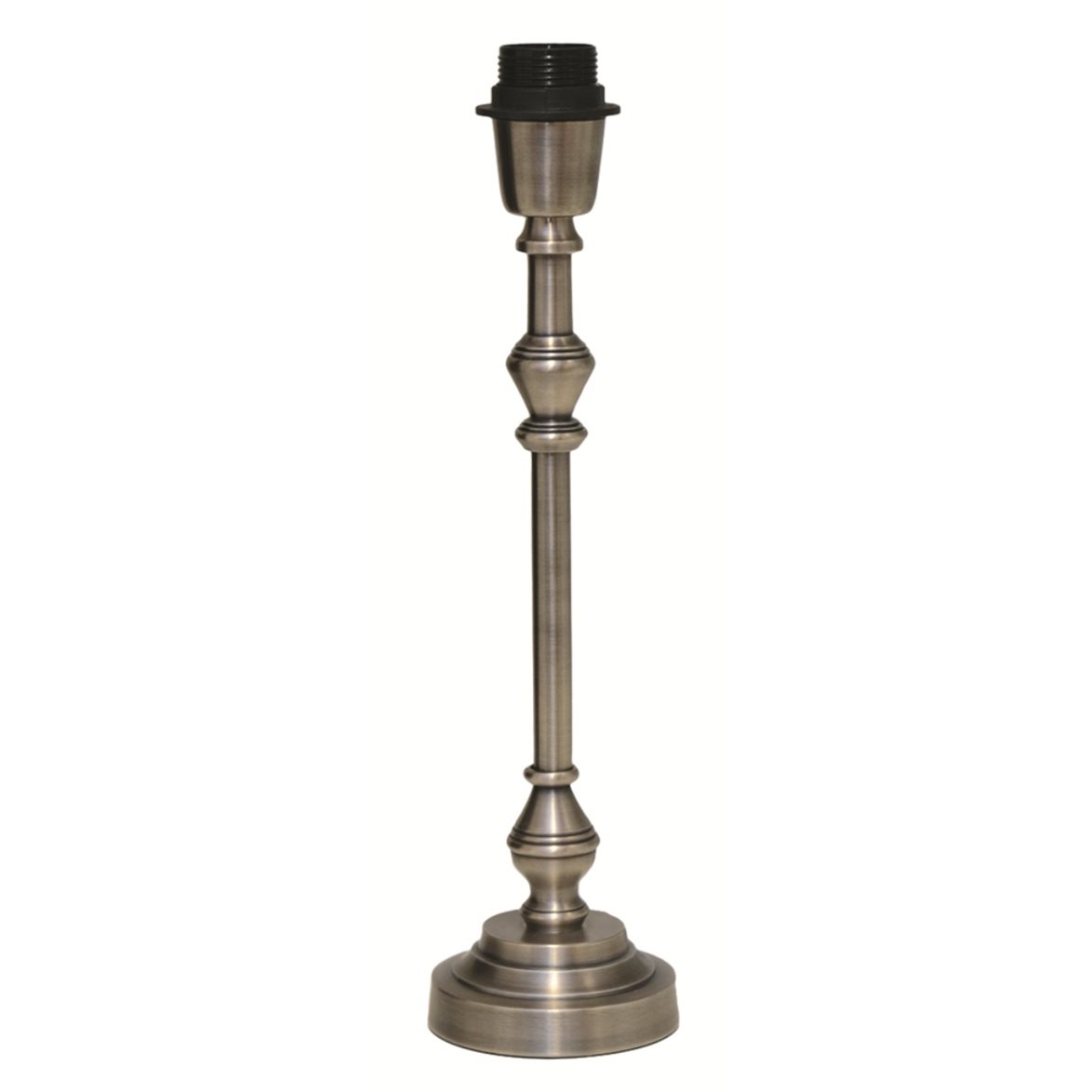 Hallbergs Belysning Nelly Lampfot L&aring;g Antik silver 10cm