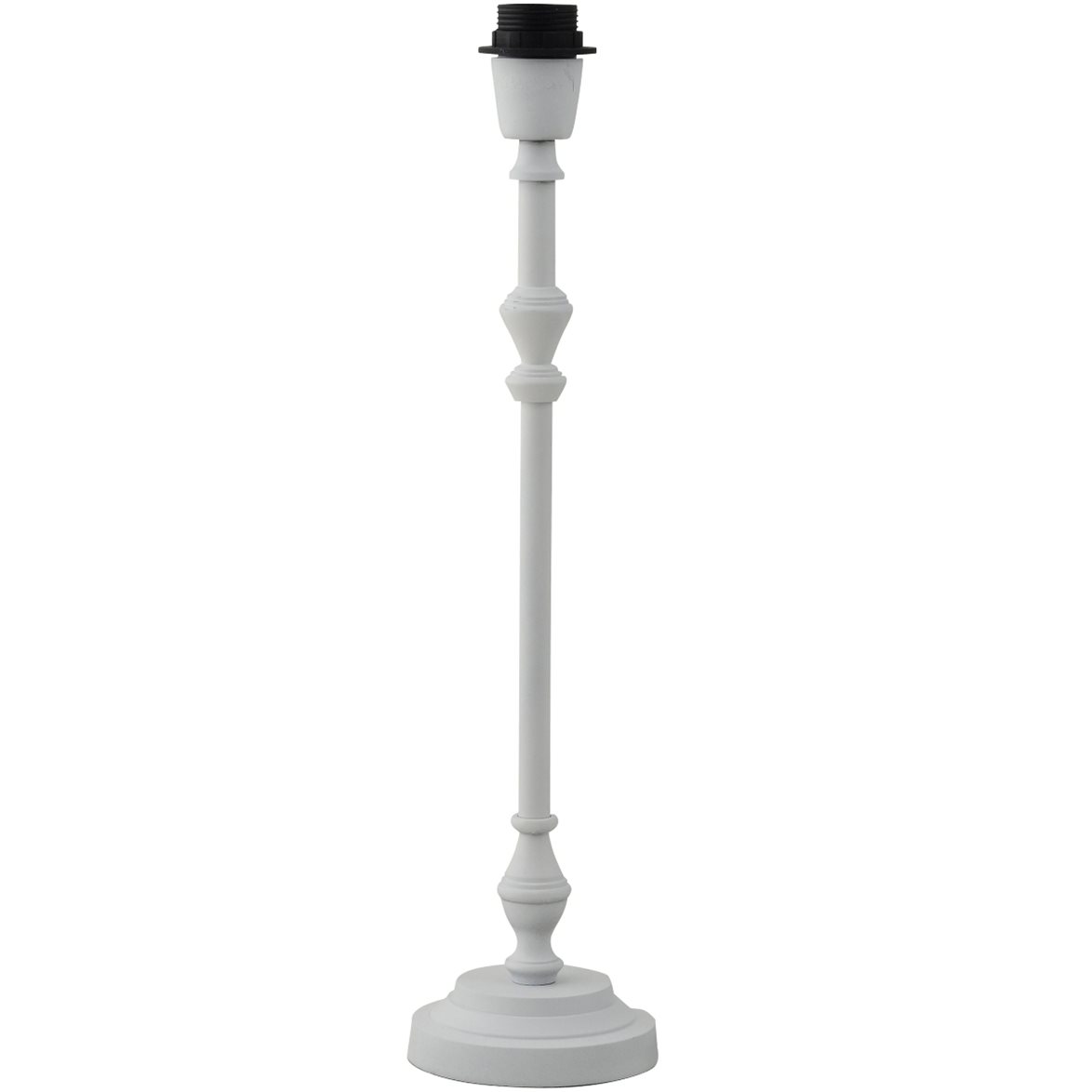 Hallbergs Belysning Nelly Lampfot Mellan Vit 12,5cm | Inomhusbelysning - Bordslampor - Lampfötter | Lampspecialisterna