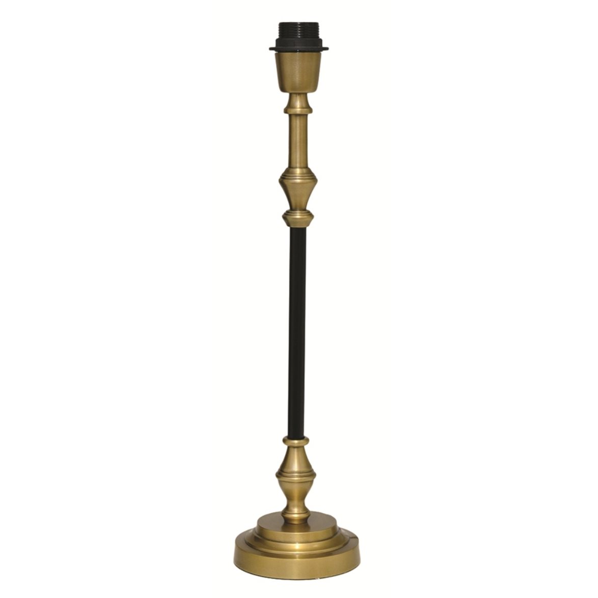 Hallbergs Belysning Nelly Lampfot Mellan Svart/antik m&auml;ssing 12,5cm