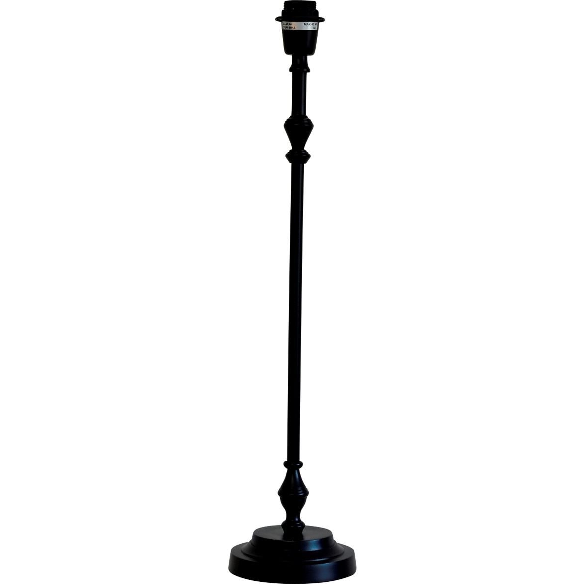 Hallbergs Belysning Nelly Lampfot Hög Svart 15cm | Inomhusbelysning - Bordslampor - Lampfötter | Lampspecialisterna