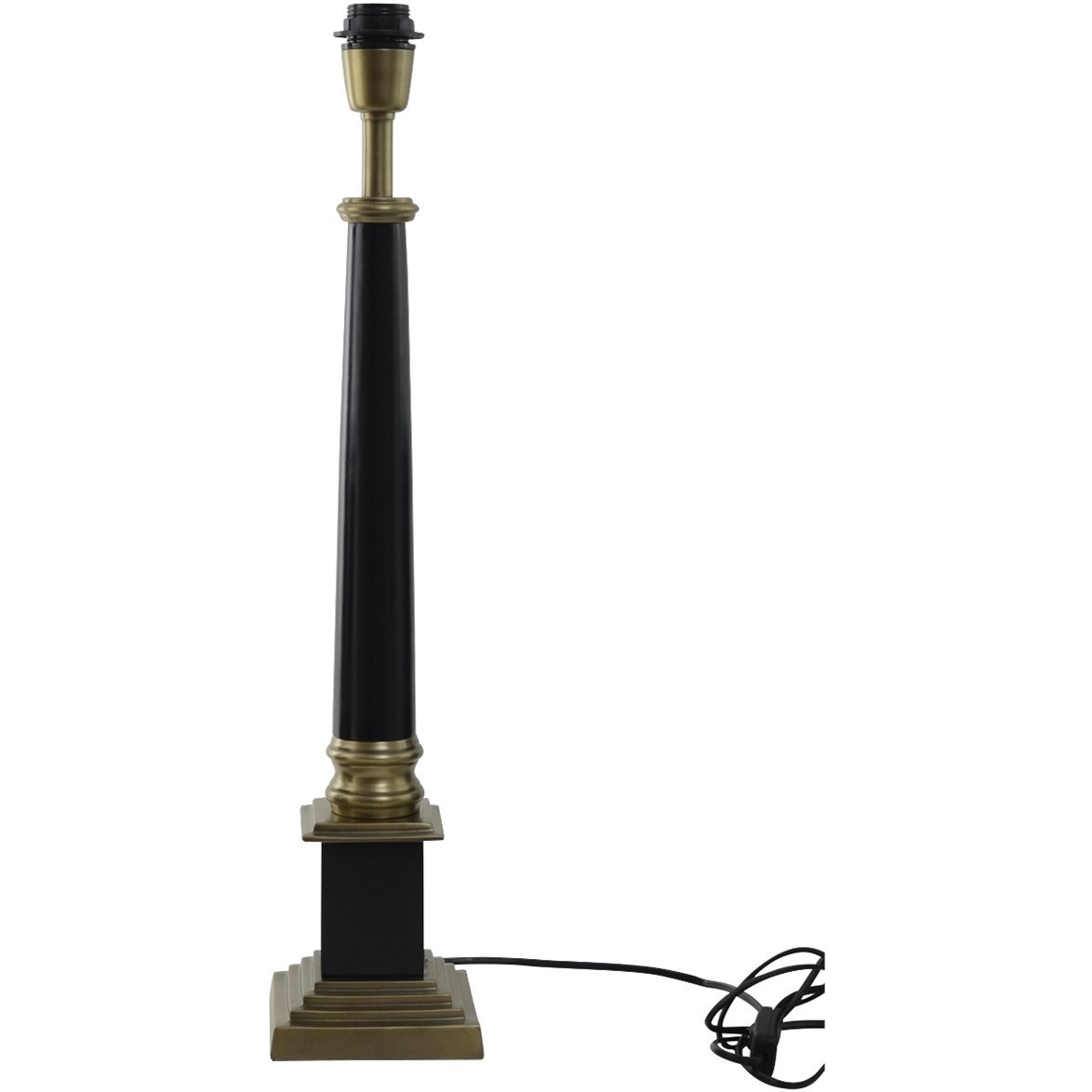 Hallbergs Belysning Wexford Grande Lampfot Svart/antik m&auml;ssing 13cm