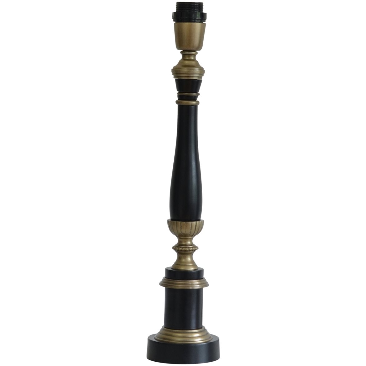 Hallbergs Belysning Regent Lampfot Svart/m&auml;ssing 10cm