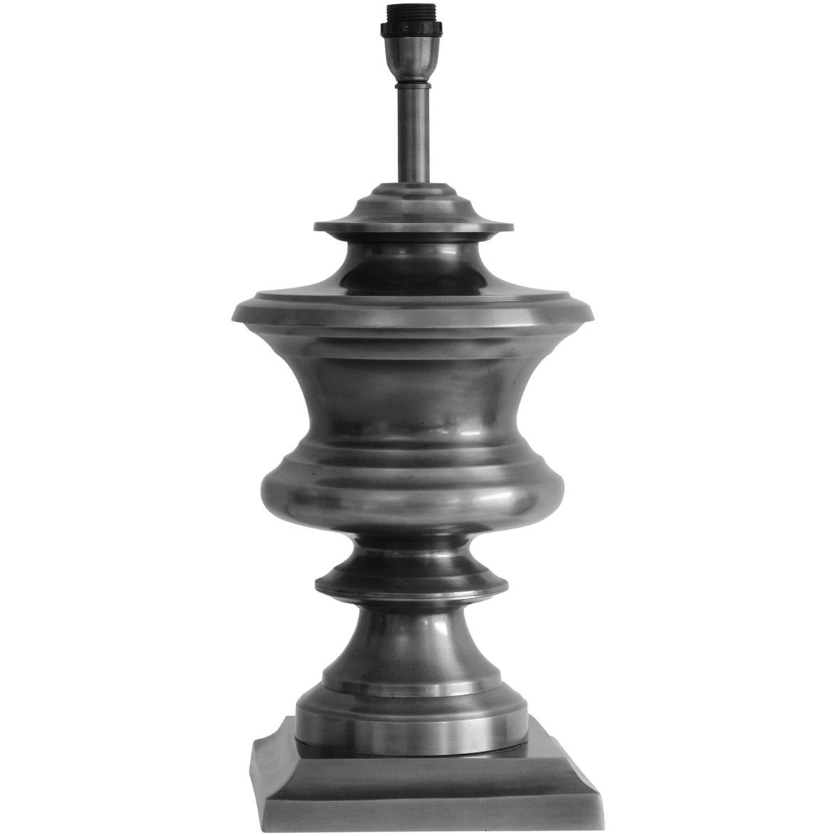 Hallbergs Belysning Vermont Lampfot Antik Silver 27cm | Inomhusbelysning - Bordslampor - Lampfötter | Lampspecialisterna