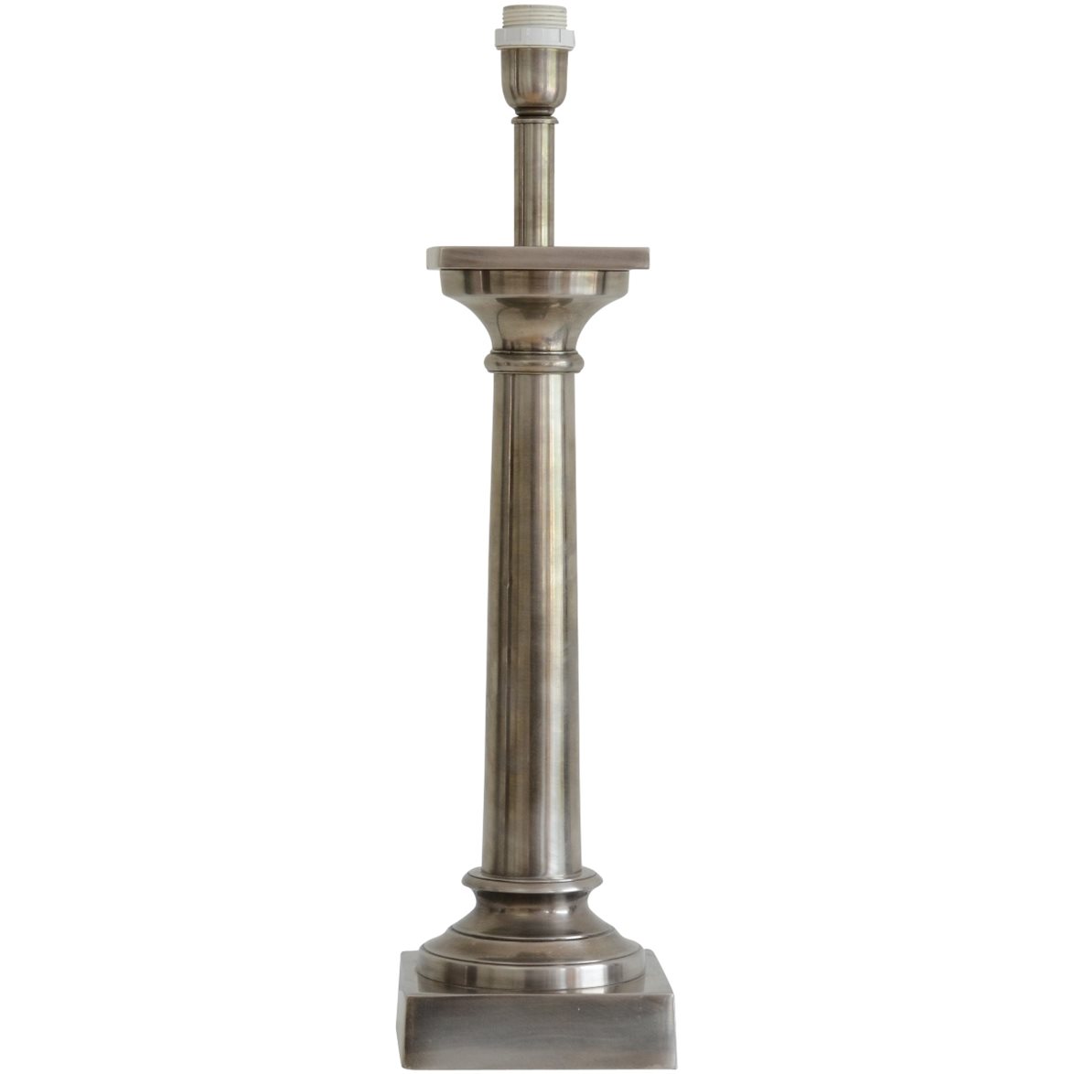 Hallbergs Belysning Winchester Lampfot Antik Silver 16cm