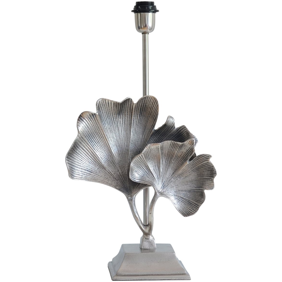 Hallbergs Belysning Babylon Lampfot Antik Silver 31cm | Inomhusbelysning - Bordslampor - Lampfötter | Lampspecialisterna