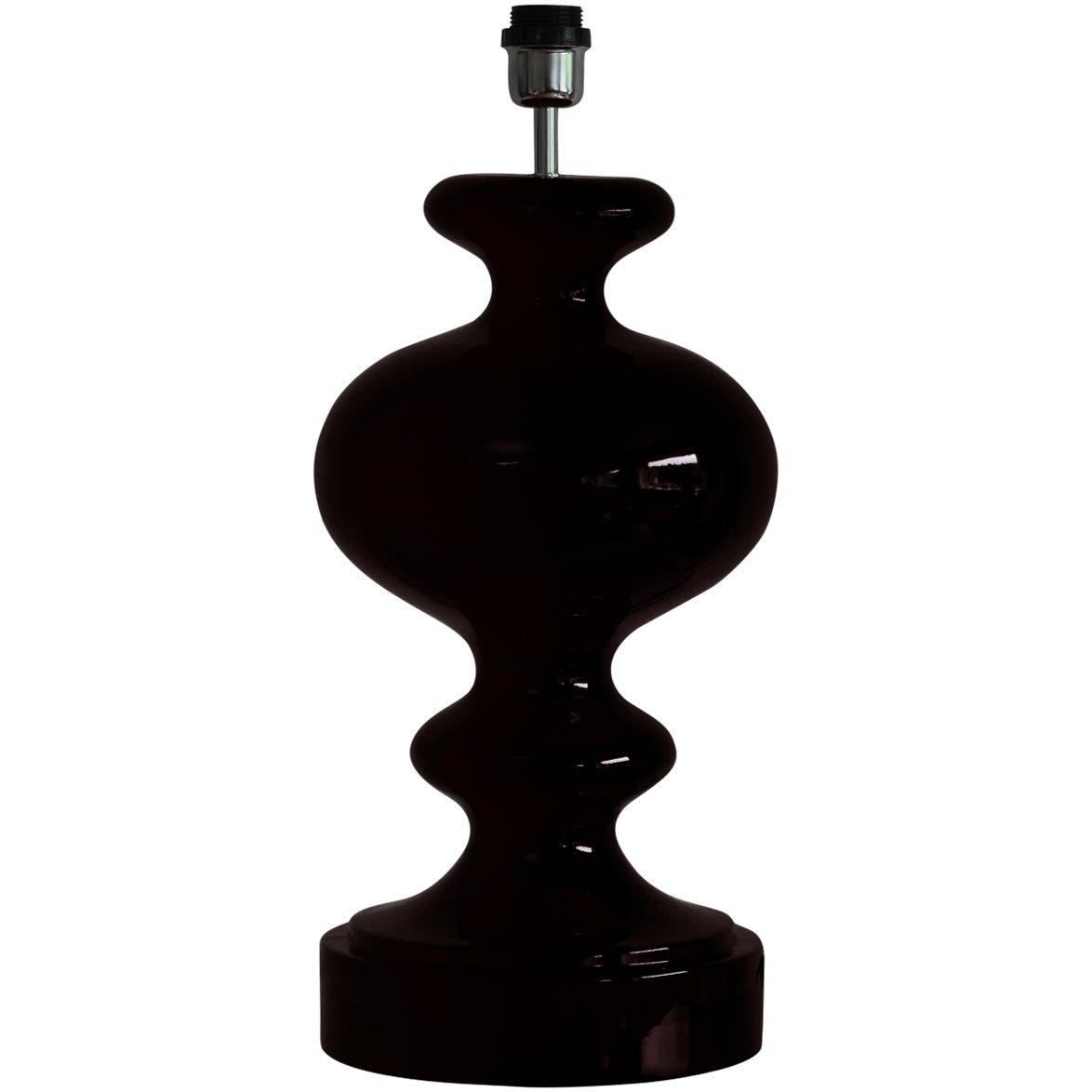 Hallbergs Belysning Signature Lampfot Glossy Black 24cm