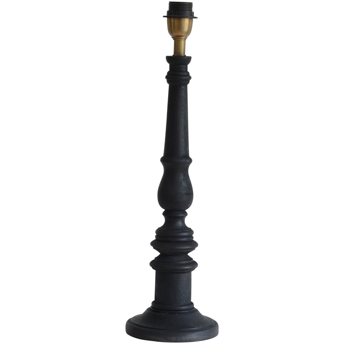 Hallbergs Belysning Oxford Lampfot L&aring;g Antik Svart 15cm