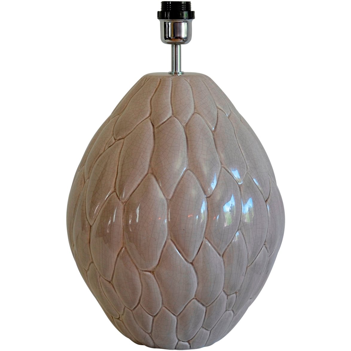 Hallbergs Belysning Honeycomb Lampfot Broken mud grey 28cm | Inomhusbelysning - Bordslampor - Lampfötter | Lampspecialisterna