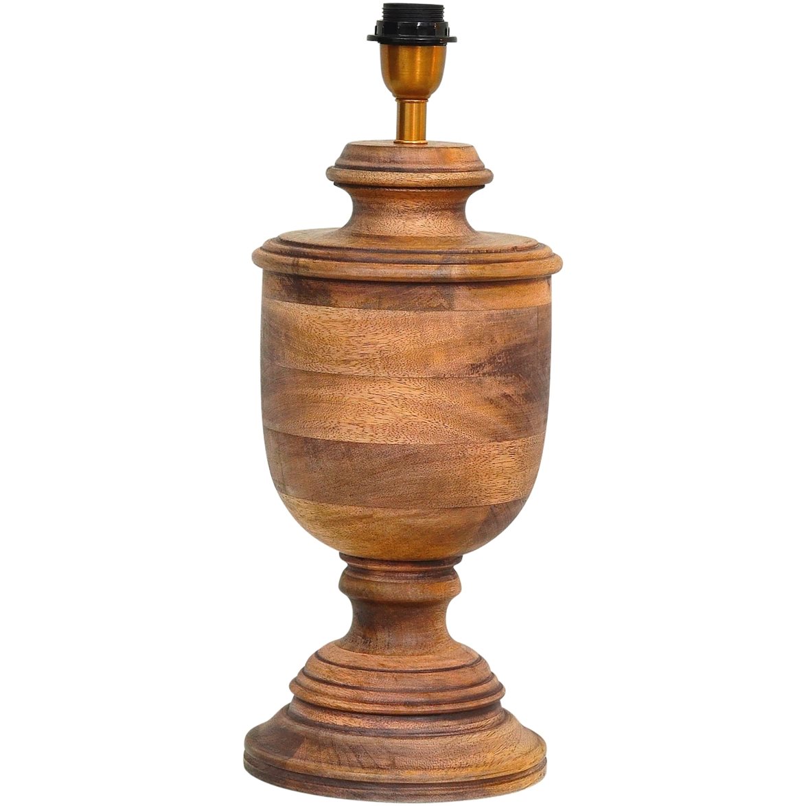 Hallbergs Belysning Monterey Lampfot Åldrat trä 20cm | Inomhusbelysning - Bordslampor - Lampfötter | Lampspecialisterna