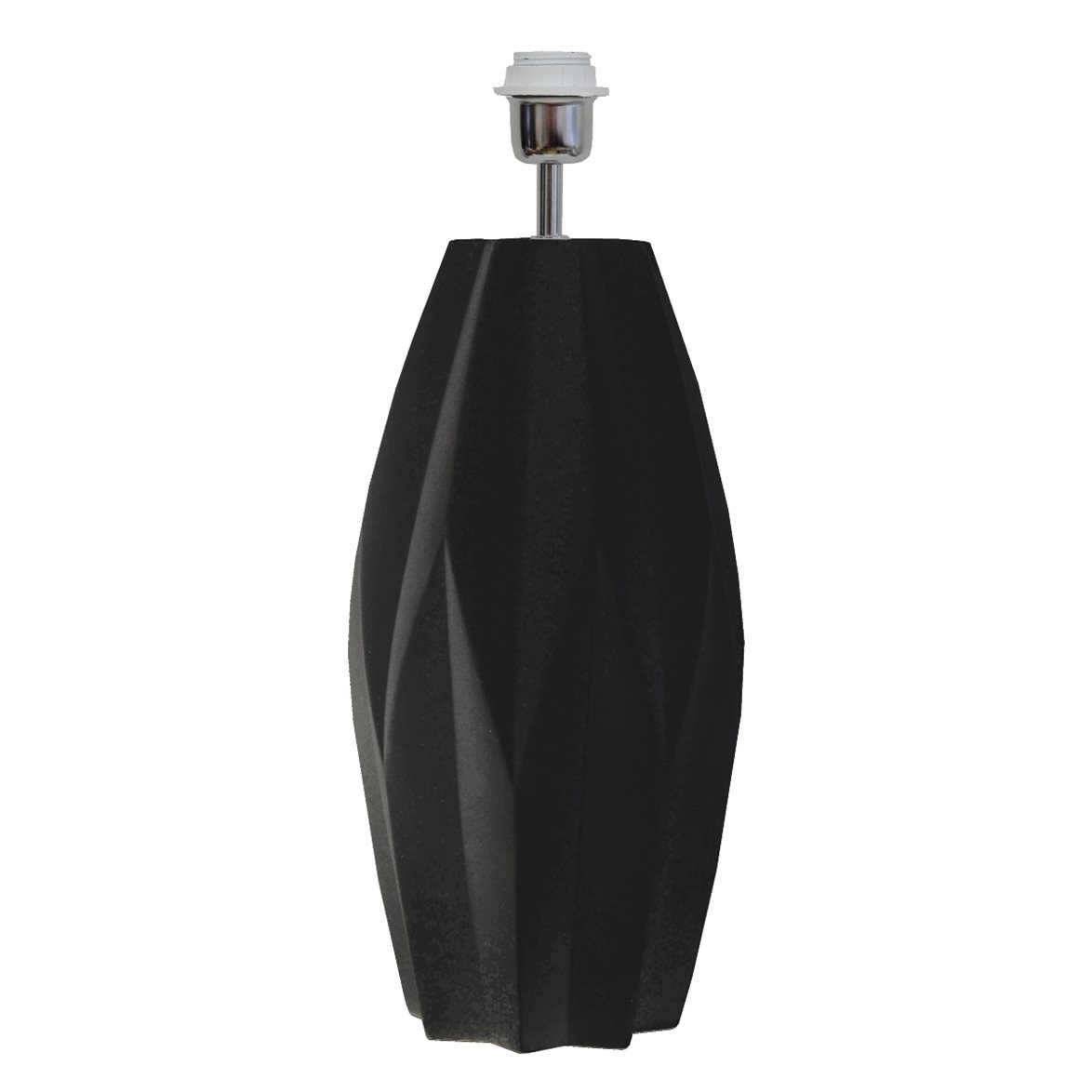 Hallbergs Belysning Geometric Lampfot Matt svart 20cm