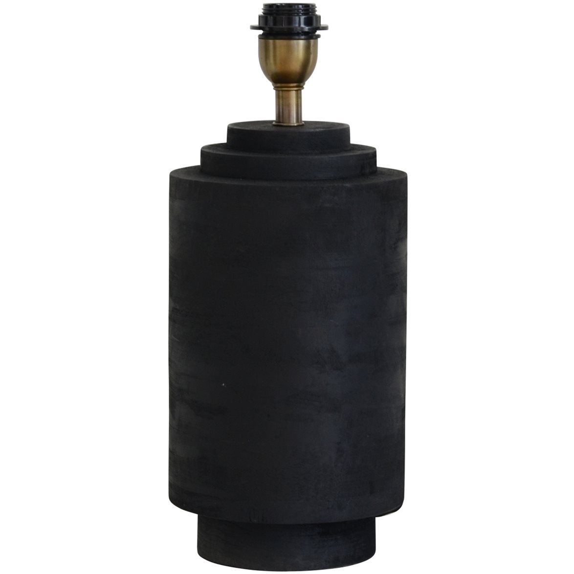 Hallbergs Belysning Columna Lampfot M Antik svart 17cm | Inomhusbelysning - Bordslampor - Lampfötter | Lampspecialisterna