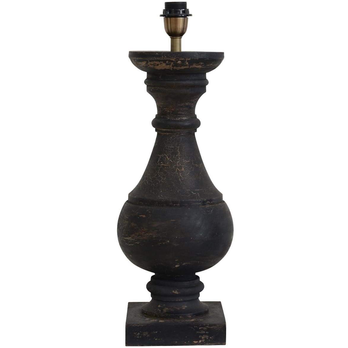 Hallbergs Belysning Palmar Lampfot Vintage Svart 27cm