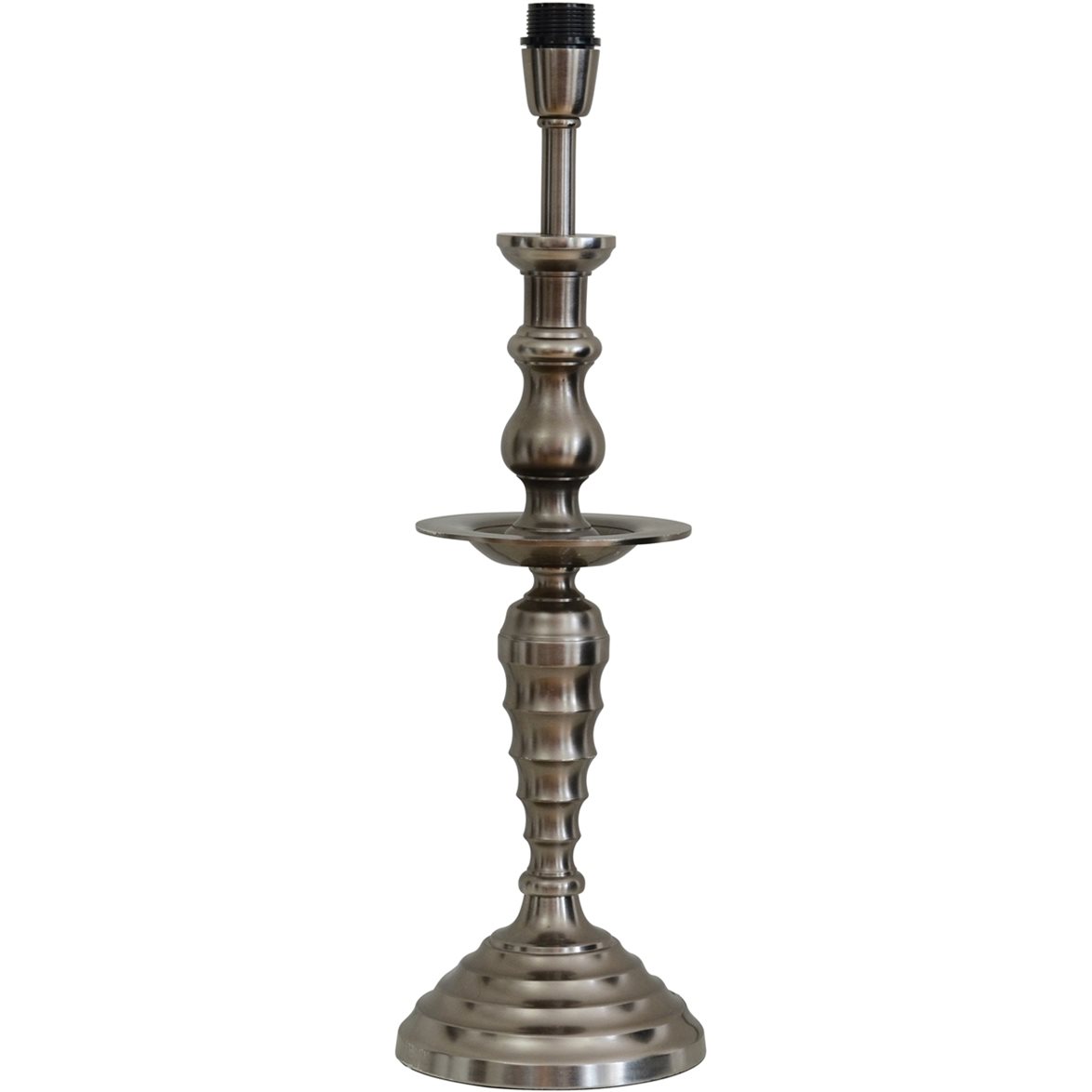 Hallbergs Belysning Lux Lampfot Antik Silver 18cm | Inomhusbelysning - Bordslampor - Lampfötter | Lampspecialisterna