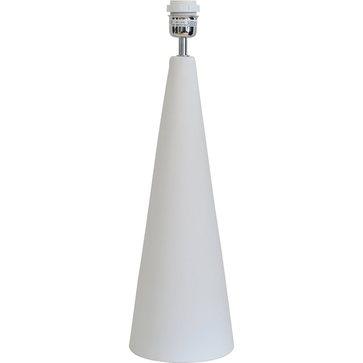 Hallbergs Belysning Cone Lampfot Matt vit 16cm | Inomhusbelysning - Bordslampor - Lampfötter | Lampspecialisterna