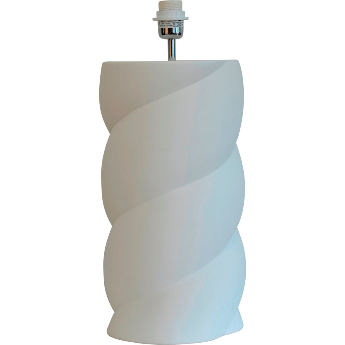 Hallbergs Belysning Swirl Lampfot Matt vit 23cm | Inomhusbelysning - Bordslampor - Lampfötter | Lampspecialisterna