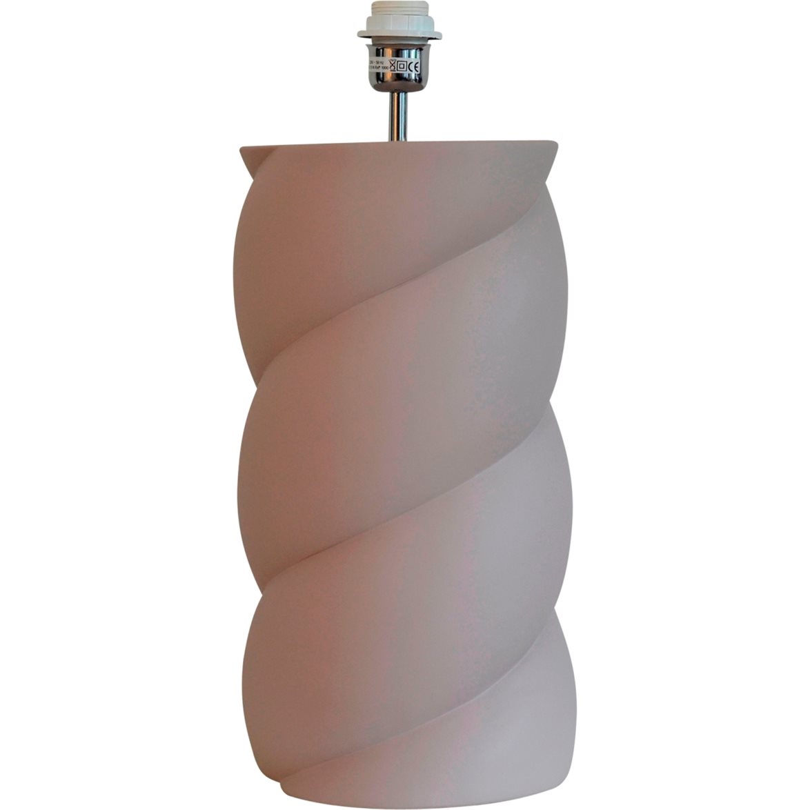 Hallbergs Belysning Swirl Lampfot Greige 23cm