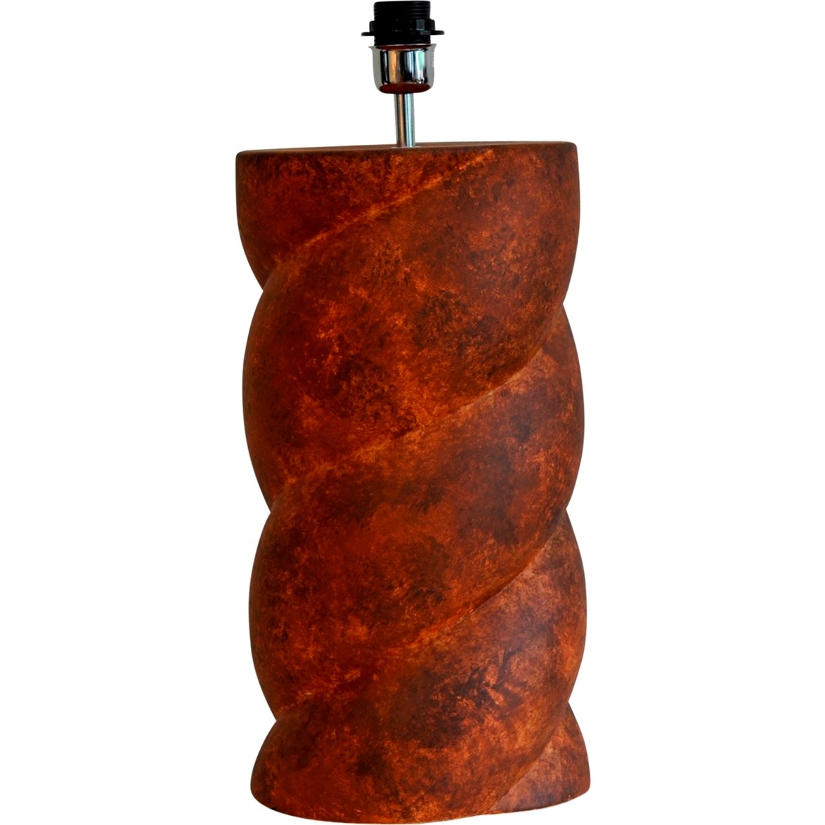 Hallbergs Belysning Swirl Lampfot Dark terracotta 23cm