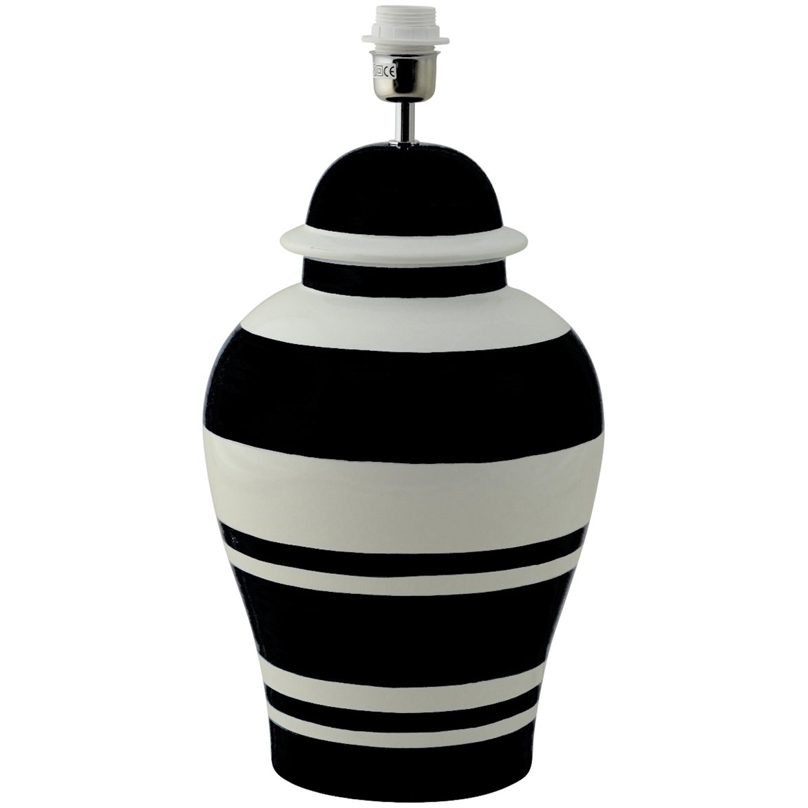 Hallbergs Belysning Ming Lampfot Black stripe 27cm | Inomhusbelysning - Bordslampor - Lampfötter | Lampspecialisterna
