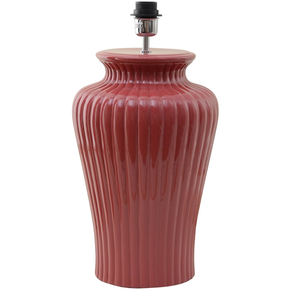 Hallbergs Belysning Dahlia Lampfot Glossy Welcoming red 26cm