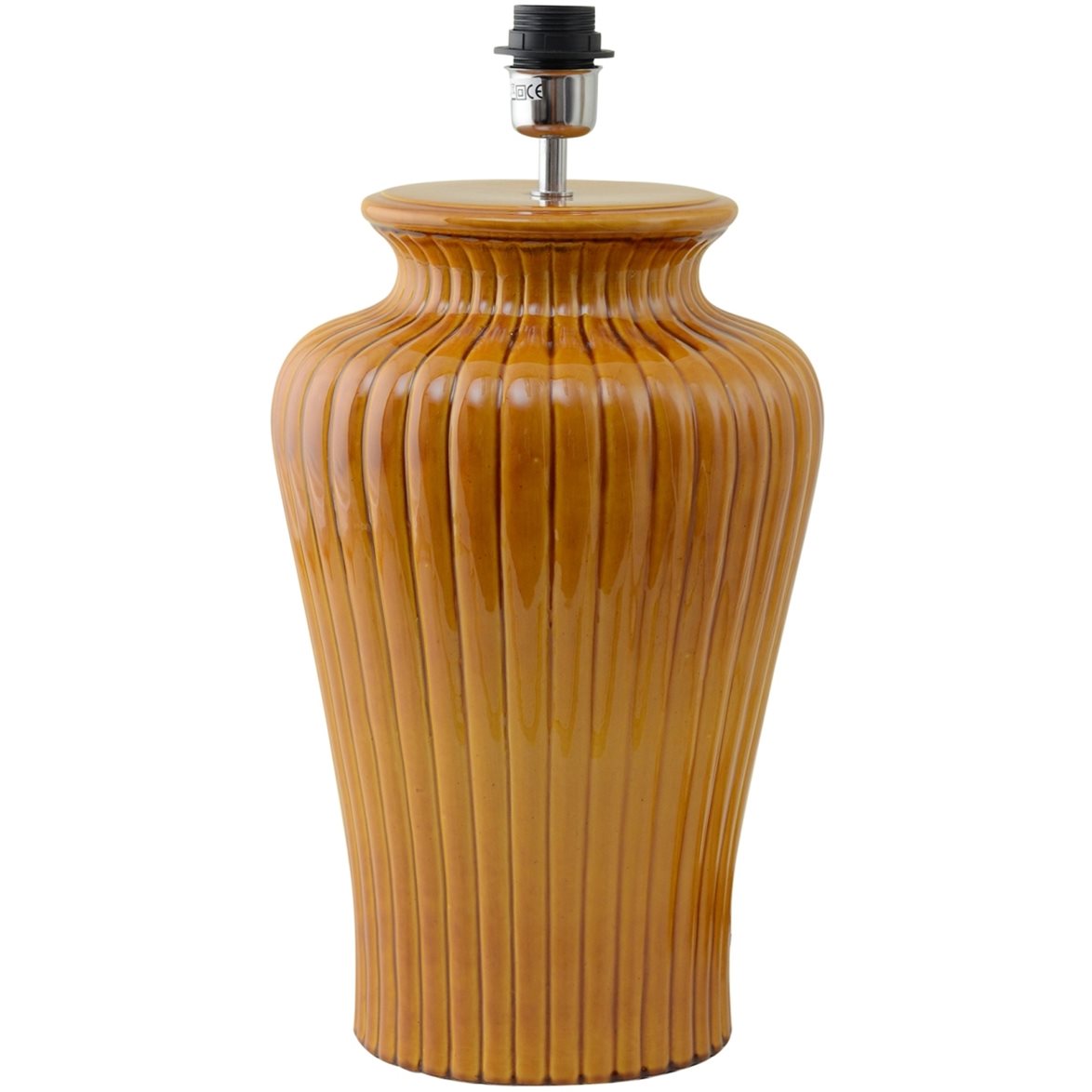 Hallbergs Belysning Dahlia Lampfot Glossy Mustard 26cm
