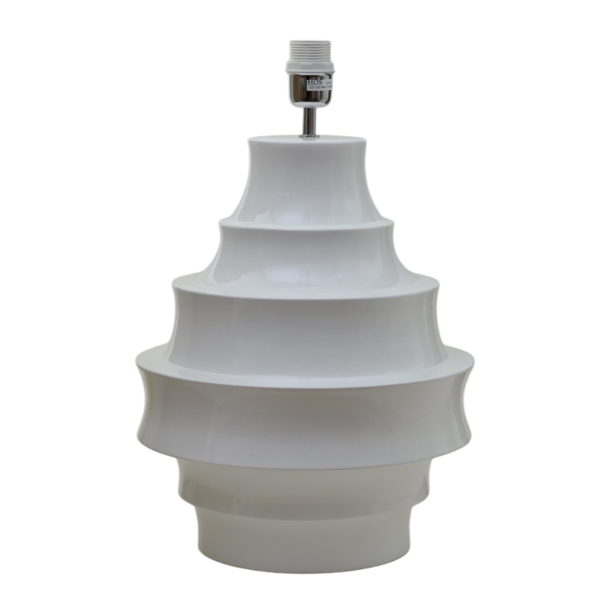 Hallbergs Belysning Trinity Lampfot Glossy White 31cm