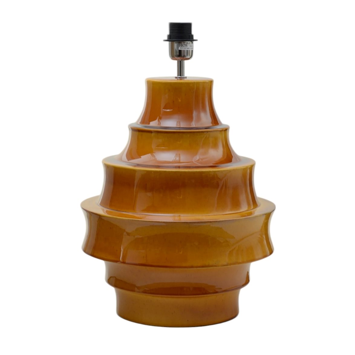 Hallbergs Belysning Trinity Lampfot Mustard 31cm | Inomhusbelysning - Bordslampor - Lampfötter | Lampspecialisterna
