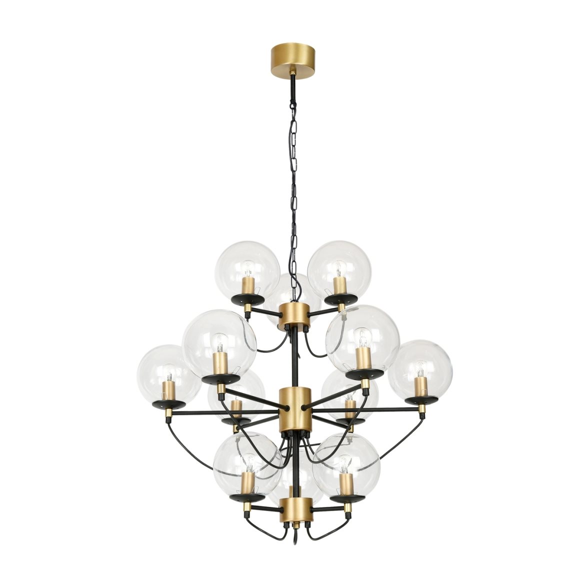 Hallbergs Belysning Perla 12 takkrona m&auml;ssing 78cm