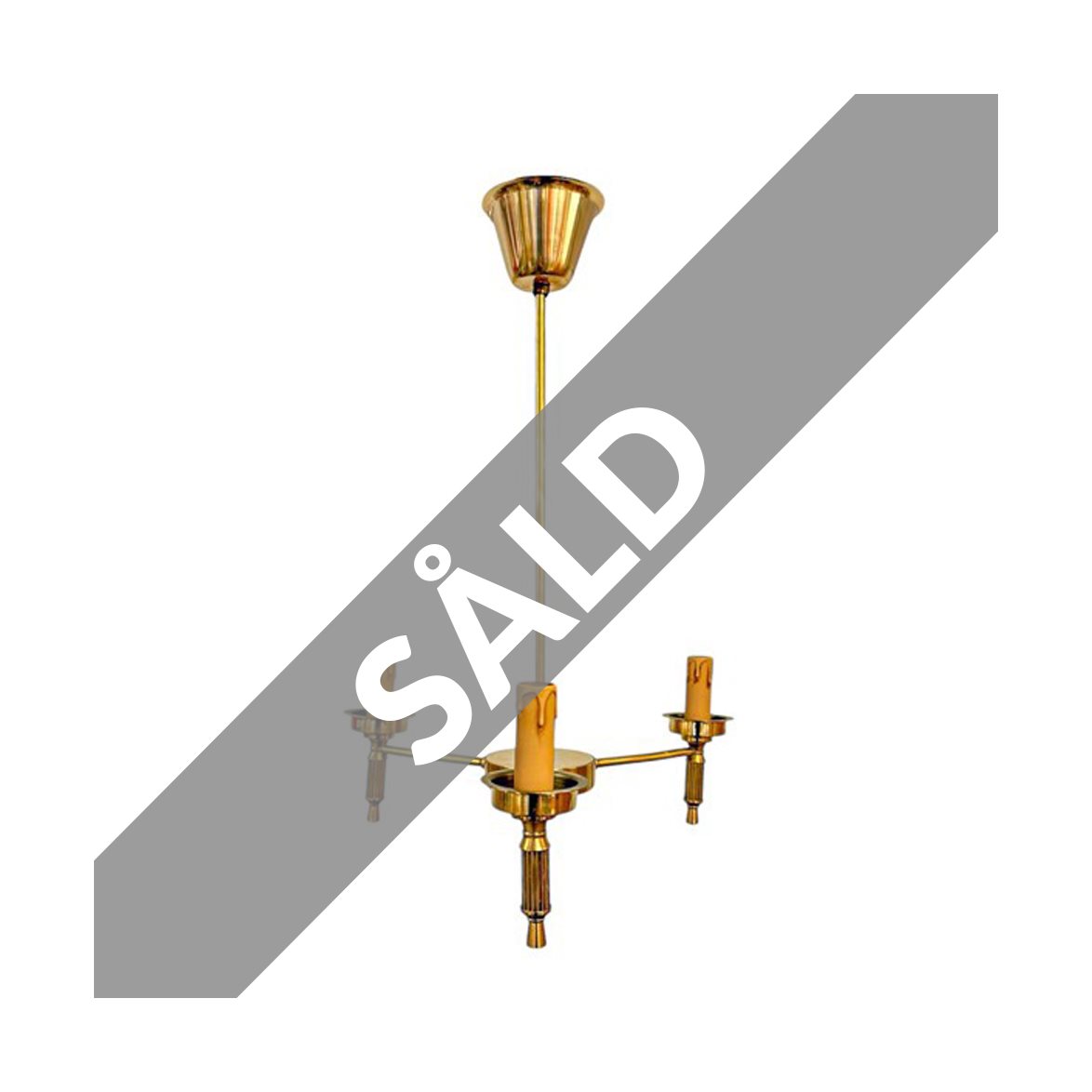 Vintage by Bright 1-2-3 Taklampa 3armar Mässing , 50 cm