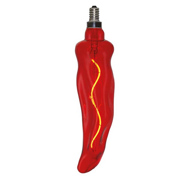 Led-lampa E14 Kitchen Peperone Röd 1000K 3W Dimbar