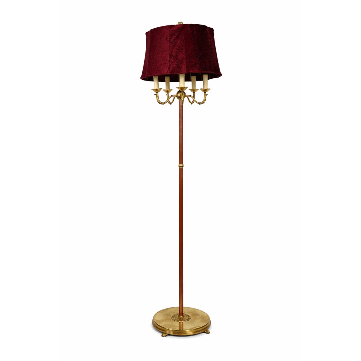 Vintage by Bright 1-2-3 Golvlampa burgundy 5-arm