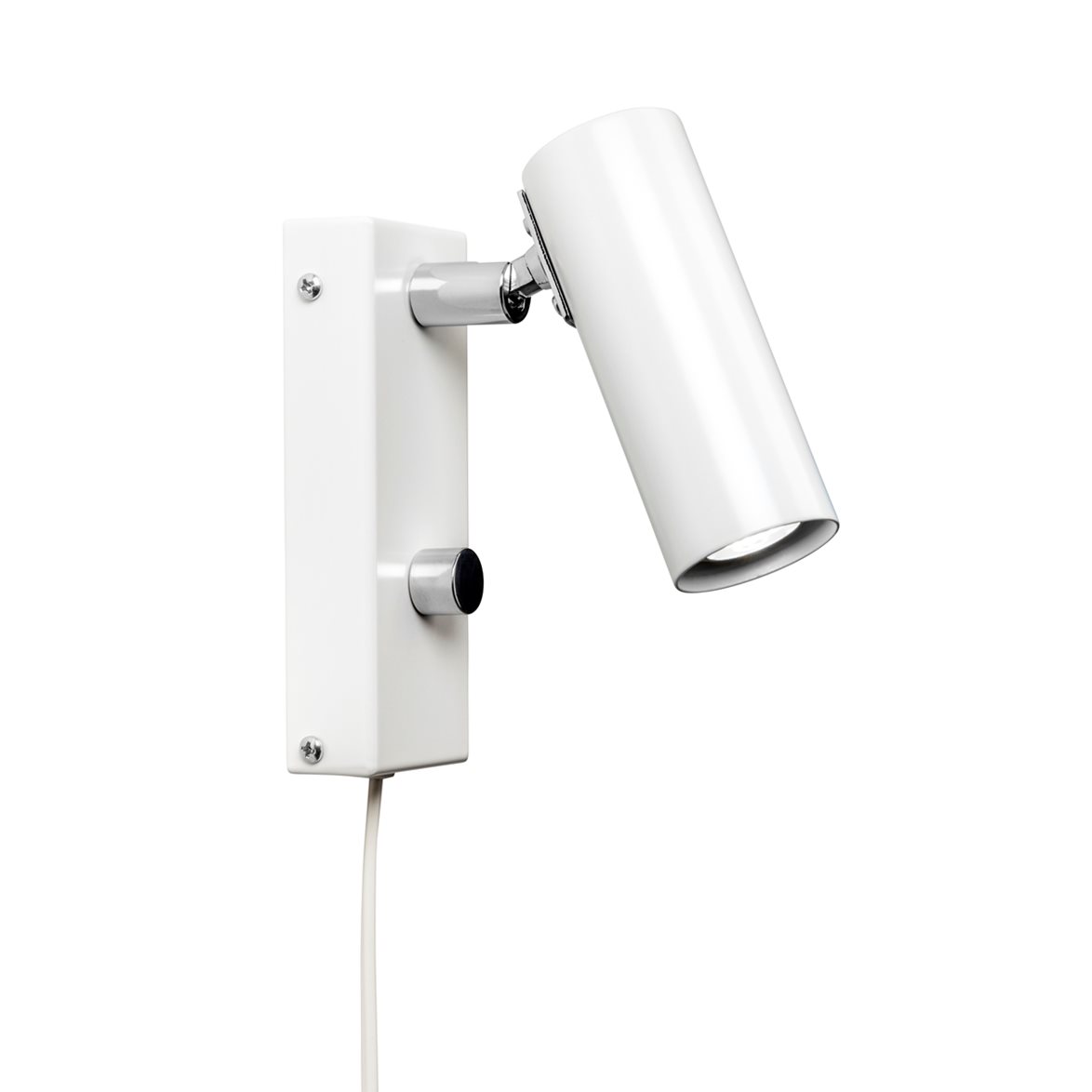 Örsjö Belysning Puck vägglampa m. kabel, Vit | Inomhusbelysning - Sovrumsbelysning - Sänglampor vägg | Lampspecialisterna
