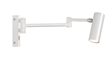 Puck vägglampa lång m. kabel, Vit