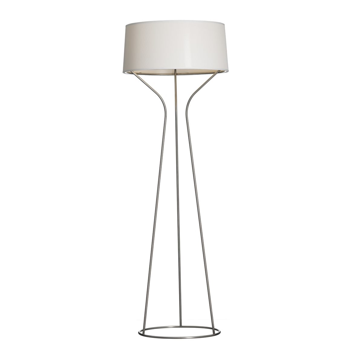 Örsjö Belysning Aria Golvlampa Rostfritt stål, Vit linnetextil | Inomhusbelysning - Golvlampor - Golvlampor Interiör | Lampspecialisterna