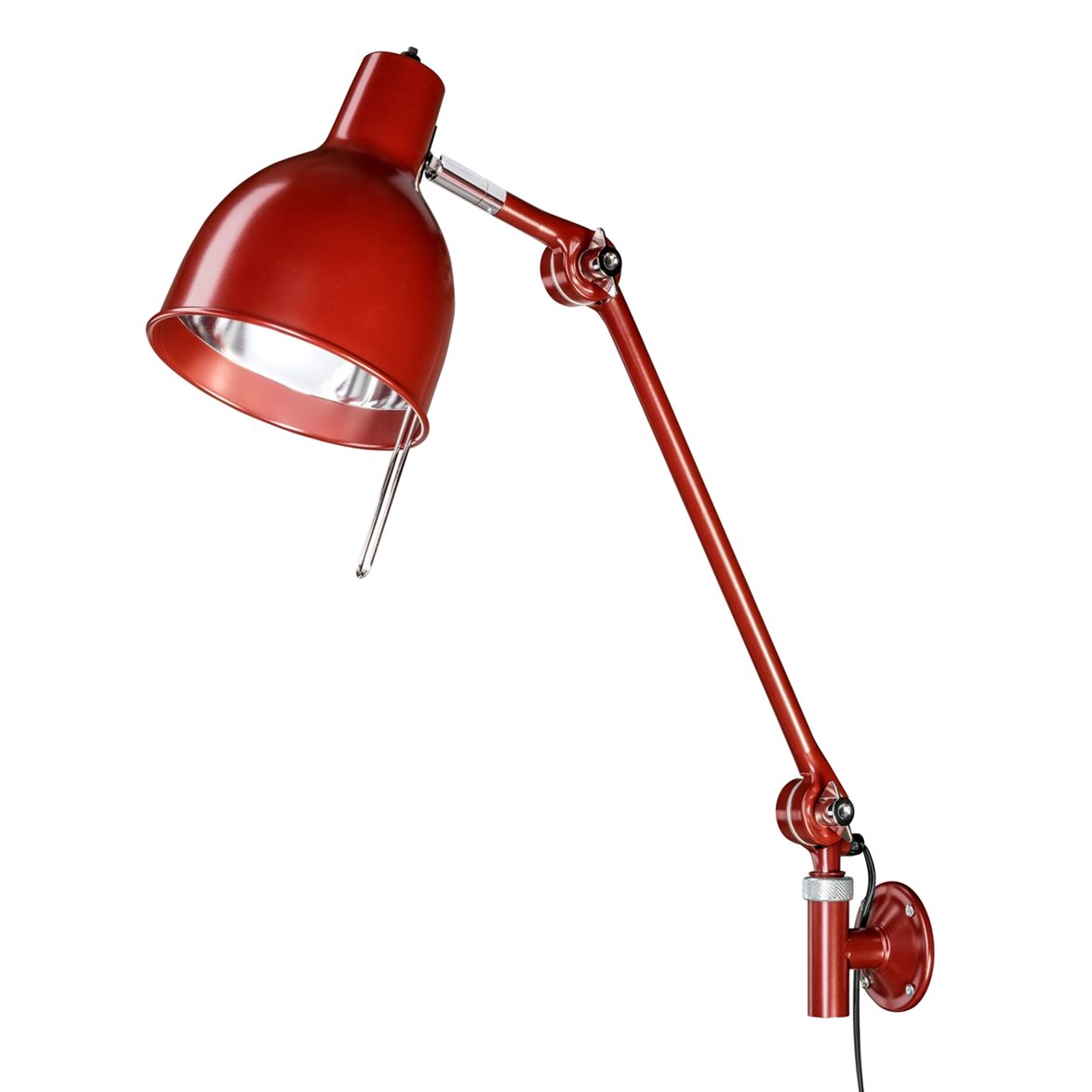 Örsjö Belysning PJ70 vägglampa m. sladd, Röd | Inomhusbelysning - Vägglampor - Vägglampor Interiör | Lampspecialisterna