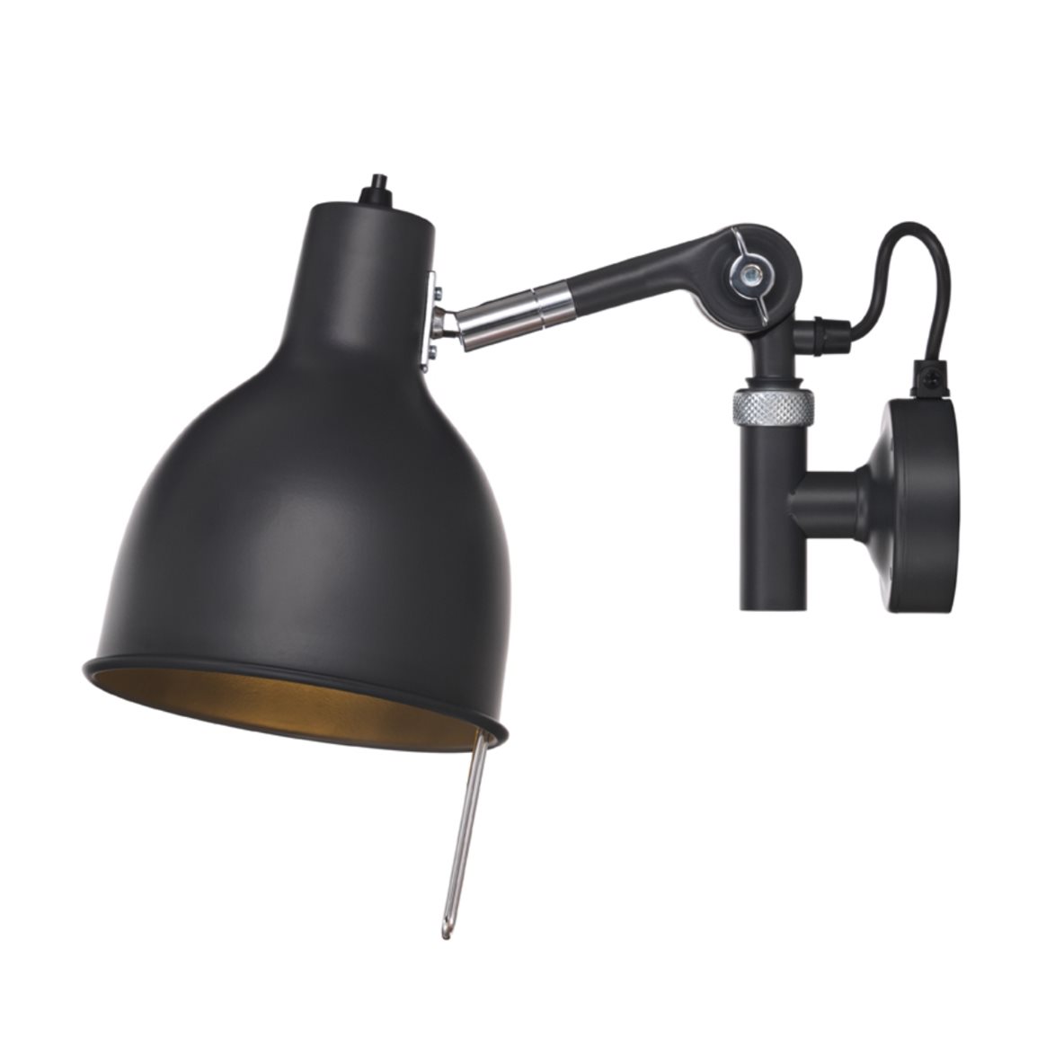 Örsjö Belysning PJ71 vägglampa m. sladd, Svart | Inomhusbelysning - Vägglampor - Vägglampor Interiör | Lampspecialisterna