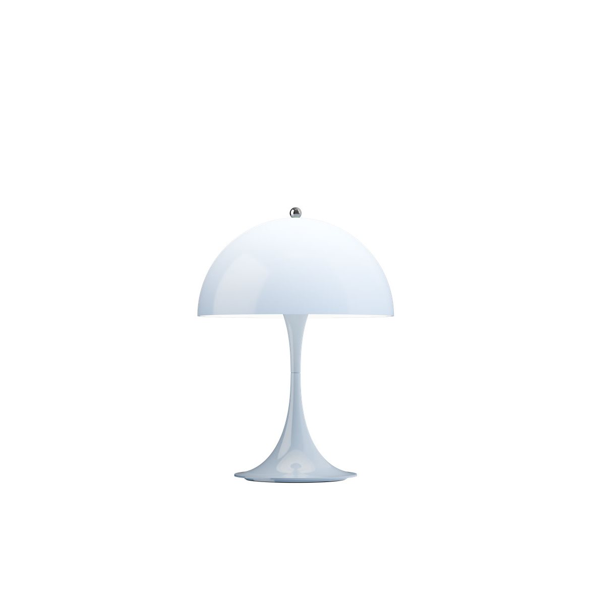 Louis Poulsen Panthella 250 Portabel bordslampa Opal Pale Blue V3 | Inomhusbelysning - Bordslampor - Bordslampor Interiör | Lampspecialisterna