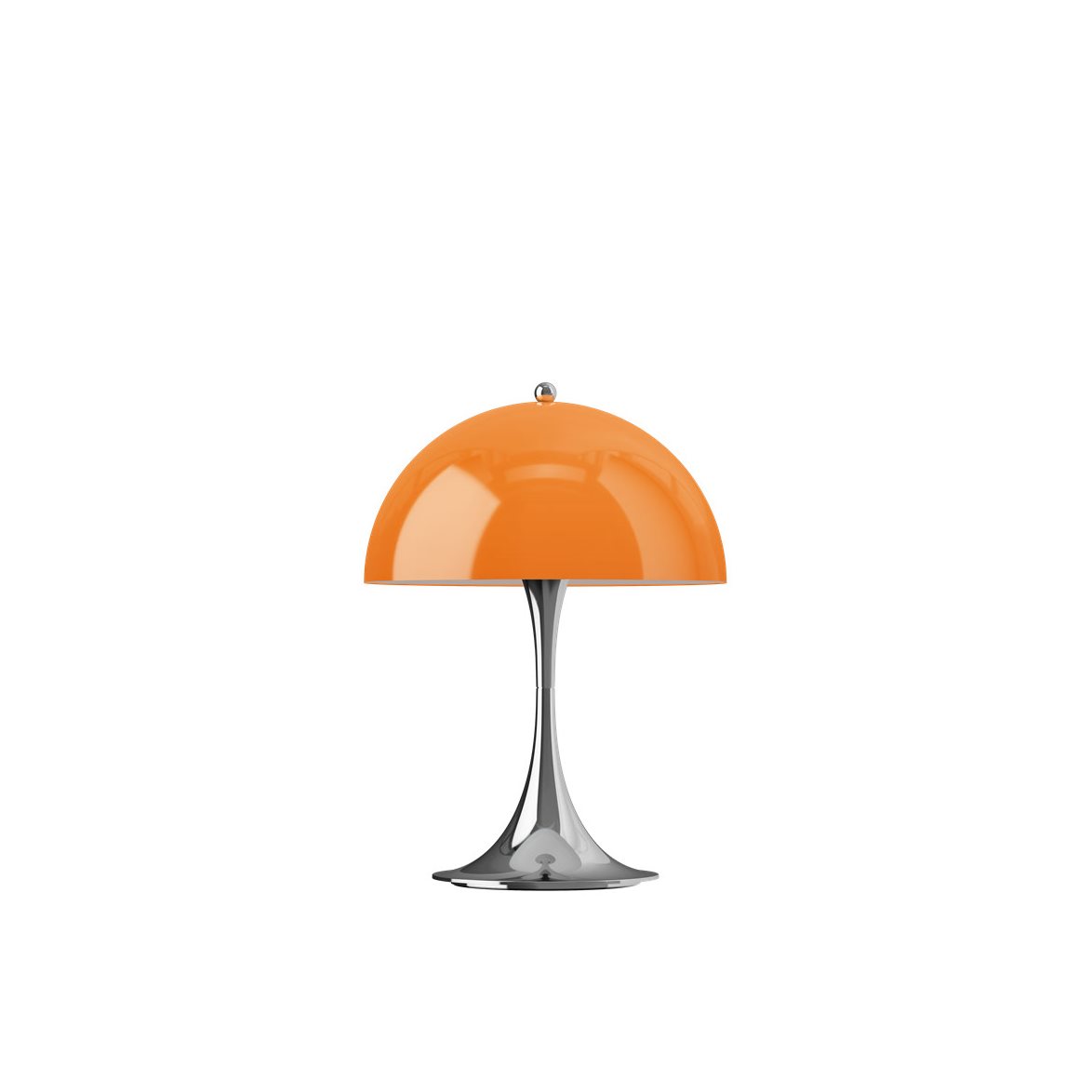 Louis Poulsen Panthella 250 Portabel bordslampa Chrome Opal Orange V3 | Inomhusbelysning - Bordslampor - Bordslampor Interiör | Lampspecialisterna