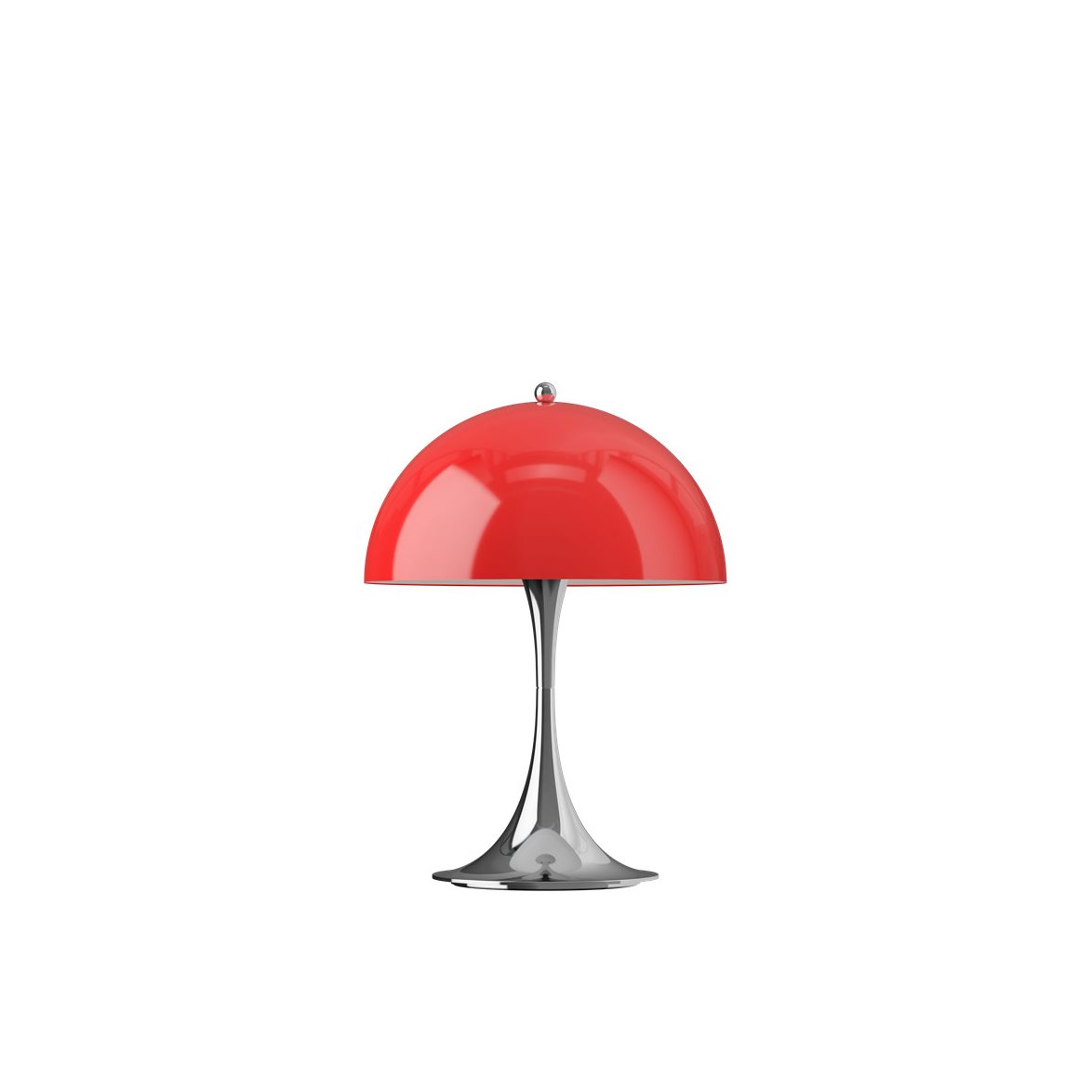 Louis Poulsen Panthella 250 Portabel bordslampa Chrome Opal Red V3 | Inomhusbelysning - Bordslampor - Bordslampor Interiör | Lampspecialisterna