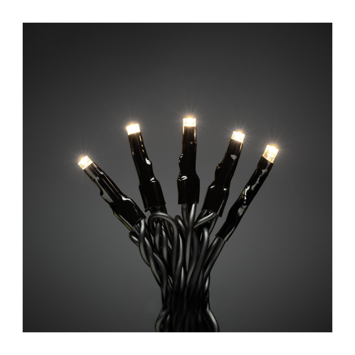 Konstsmide Ljusslinga 120 varmvit mikro LED svart kabel IP44 | Övrigt - Julbelysning - Ljusslingor | Lampspecialisterna