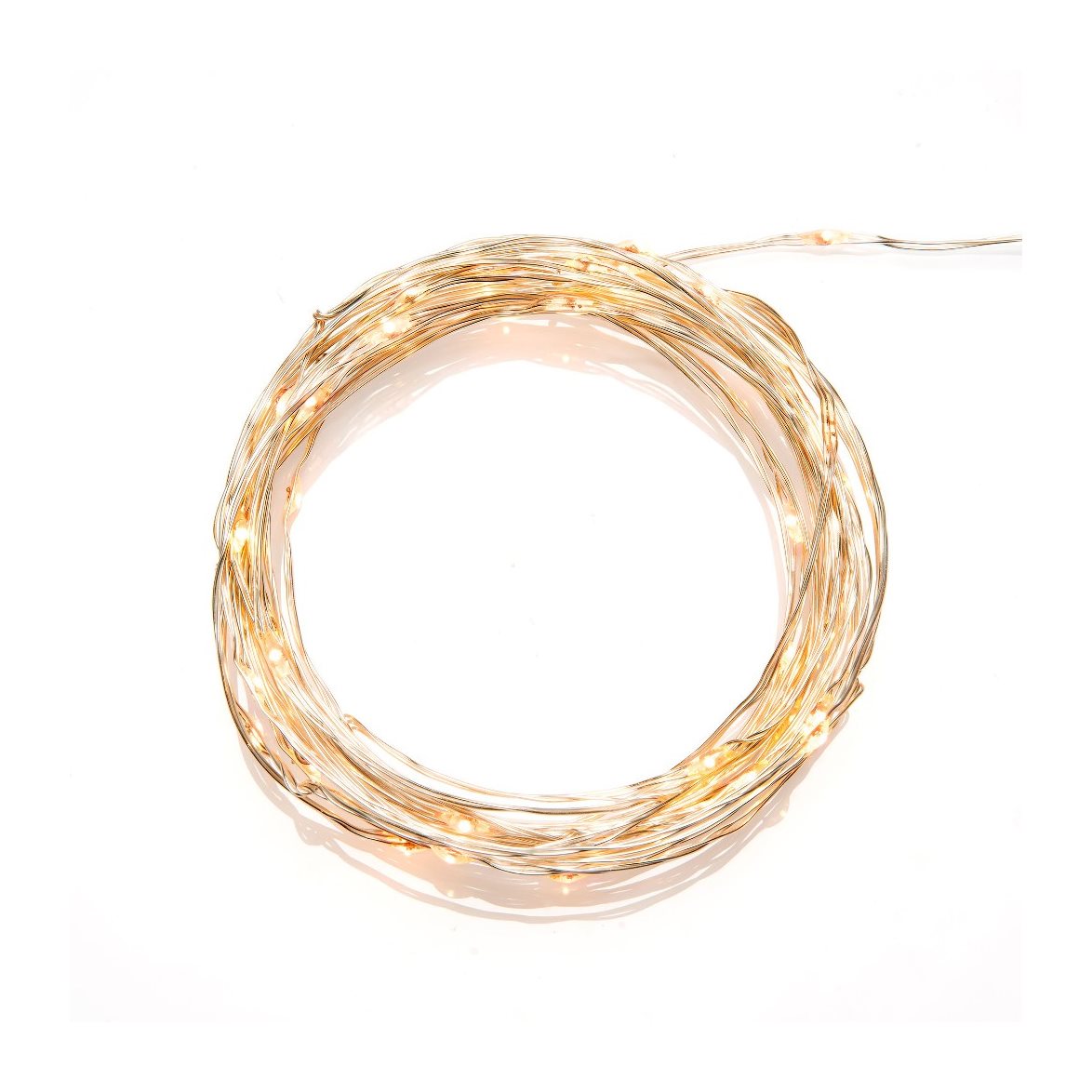 Konstsmide Ljusslinga 50 amber micro LED silver kabel IP20 | Övrigt - Julbelysning - Ljusslingor | Lampspecialisterna