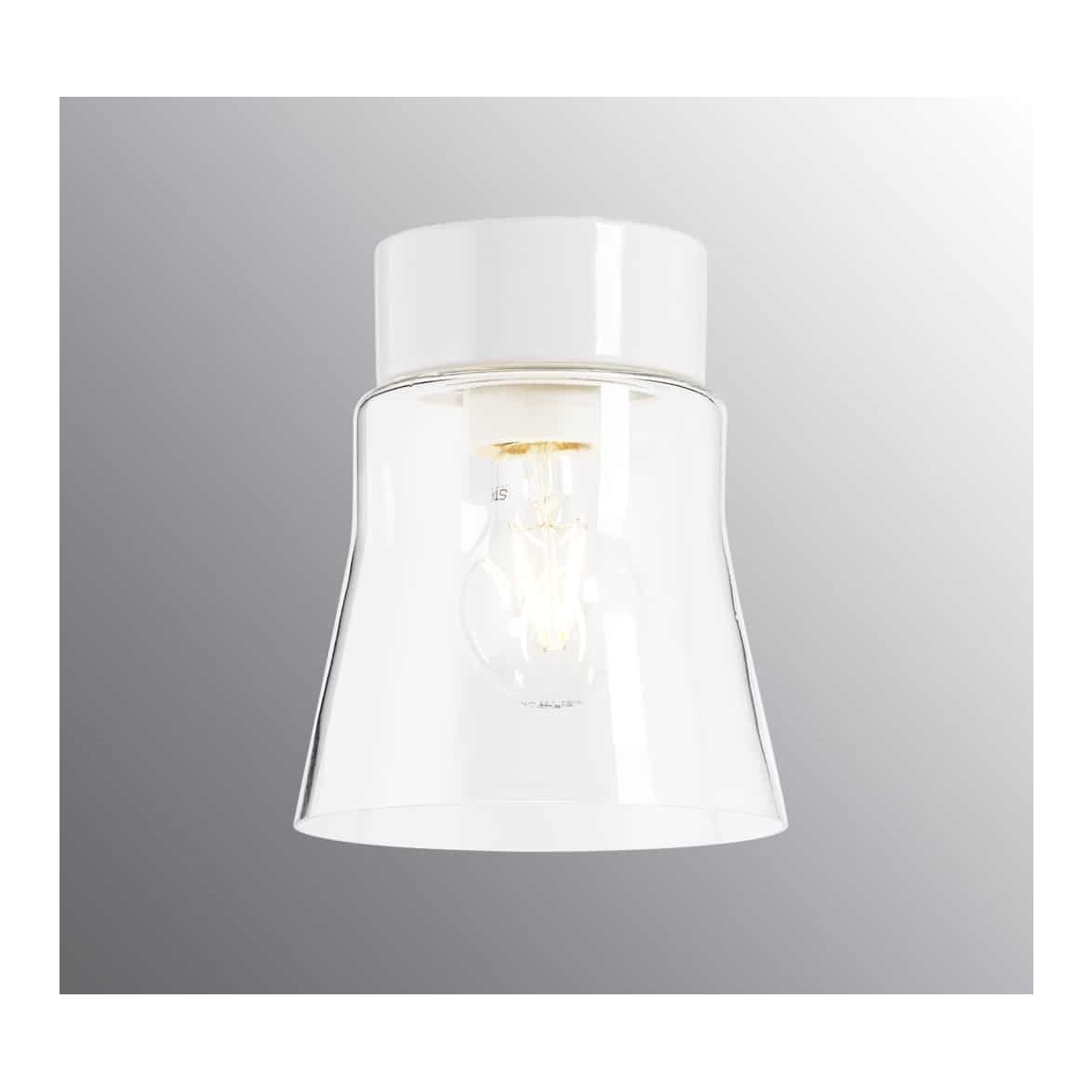 IFÖ Electric Plafond Anna klarglas vit | Badrumsbelysning - Taklampor badrum | Lampspecialisterna