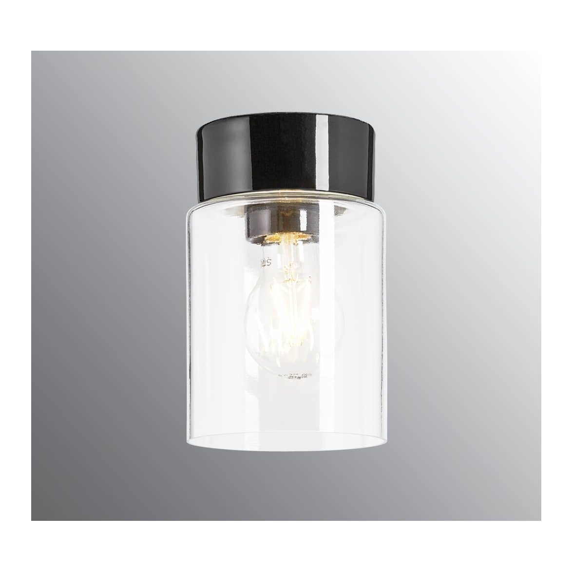 IFÖ Electric Plafond Tina klarglas svart | Badrumsbelysning - Taklampor badrum | Lampspecialisterna