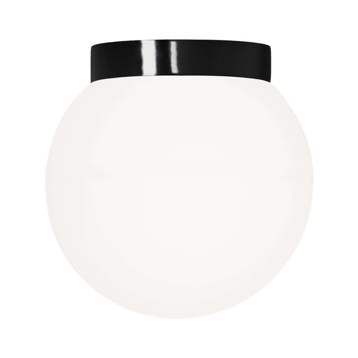 IFÖ Electric Plafond/vägg Classic Glob matt opalglas Ø300 rak svart | Badrumsbelysning - Taklampor badrum | Lampspecialisterna