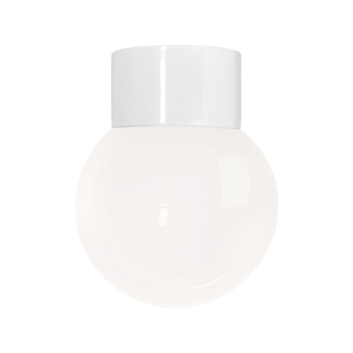 IFÖ Electric Plafond/vägg Classic Glob blankt opalglas Ø150 rak vit | Badrumsbelysning - Taklampor badrum | Lampspecialisterna