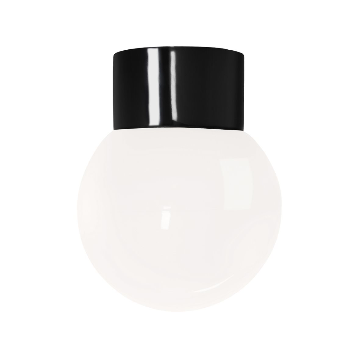 IFÖ Electric Classic Glob blankt opalglas Ø150 svart | Badrumsbelysning - Vägglampor badrum | Lampspecialisterna