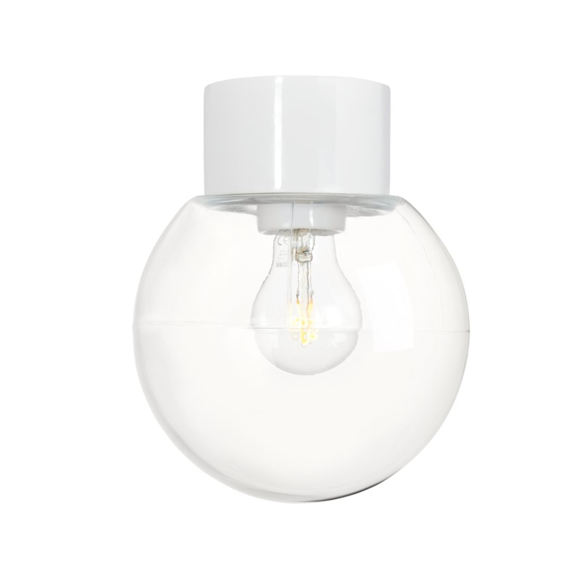 IF&Ouml; Electric Plafond/v&auml;gg Classic Glob klarglas &Oslash;180 rak vit