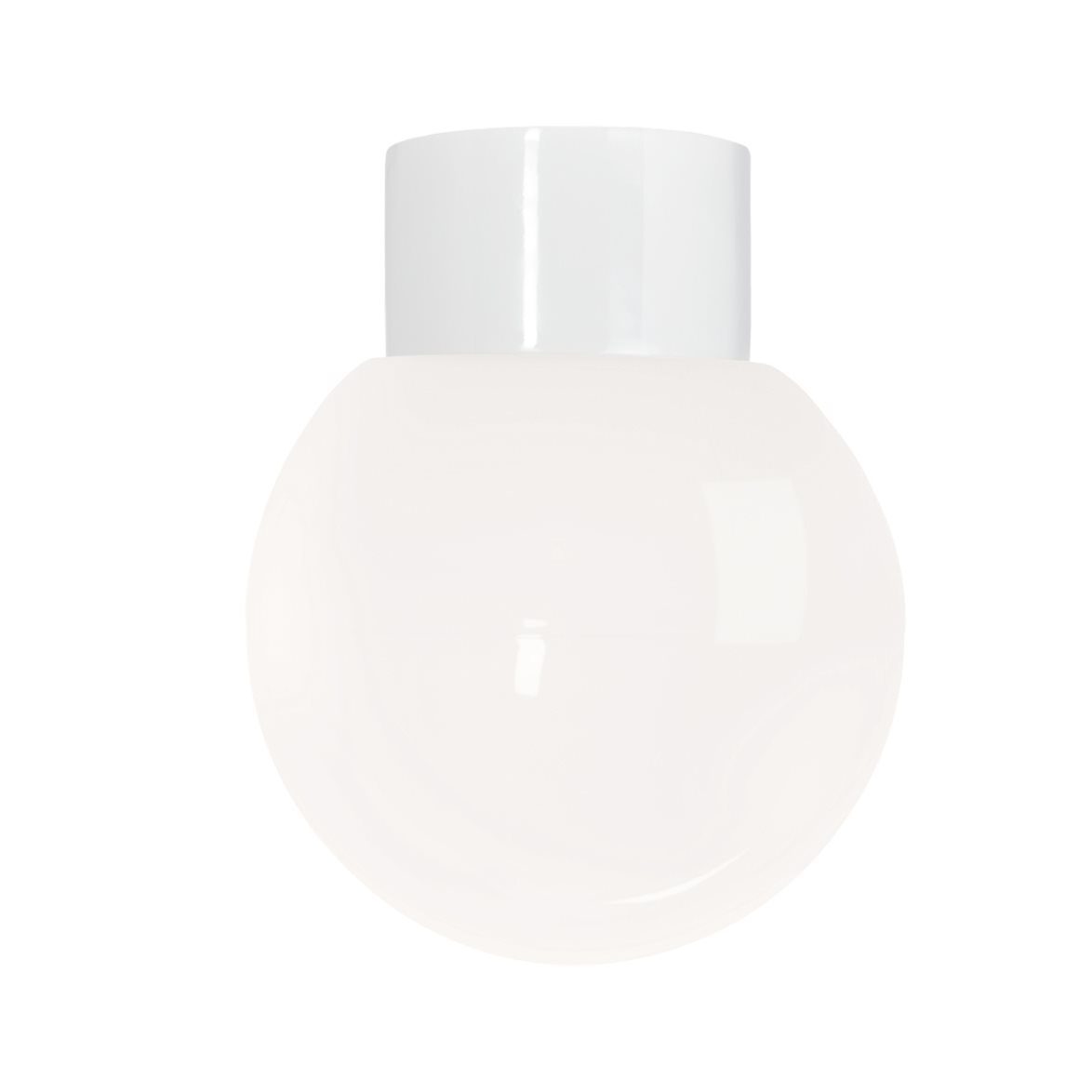 IFÖ Electric Plafond/vägg Classic Glob blankt opalglas Ø180 rak vit | Badrumsbelysning - Taklampor badrum | Lampspecialisterna