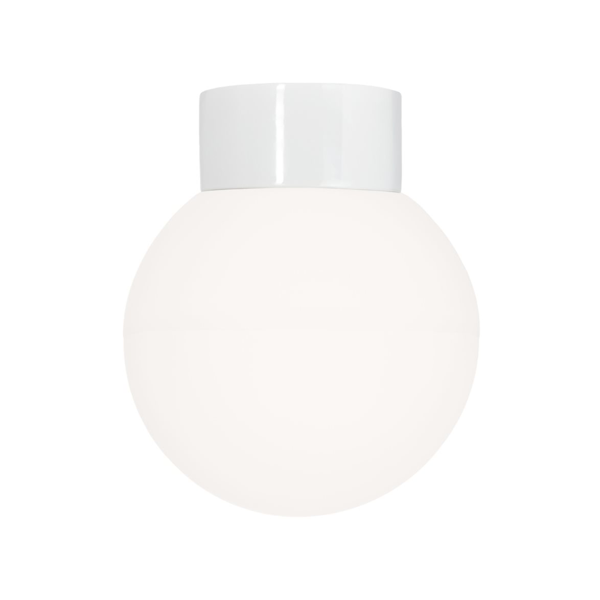 IFÖ Electric Plafond/vägg Classic Glob matt opalglas Ø200 rak vit IP54 | Badrumsbelysning - Taklampor badrum | Lampspecialisterna